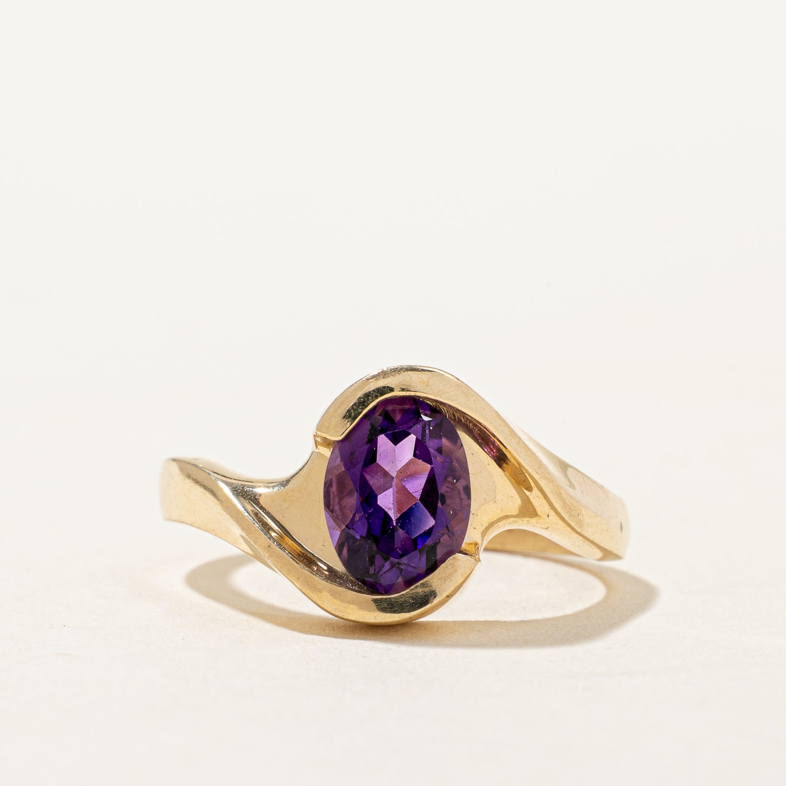 Amethyst Bypass Ring | 1.10ct | SZ 6 |