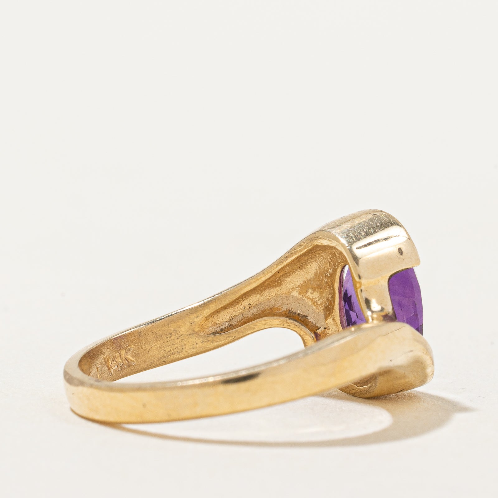 Amethyst Bypass Ring | 1.10ct | SZ 6 |