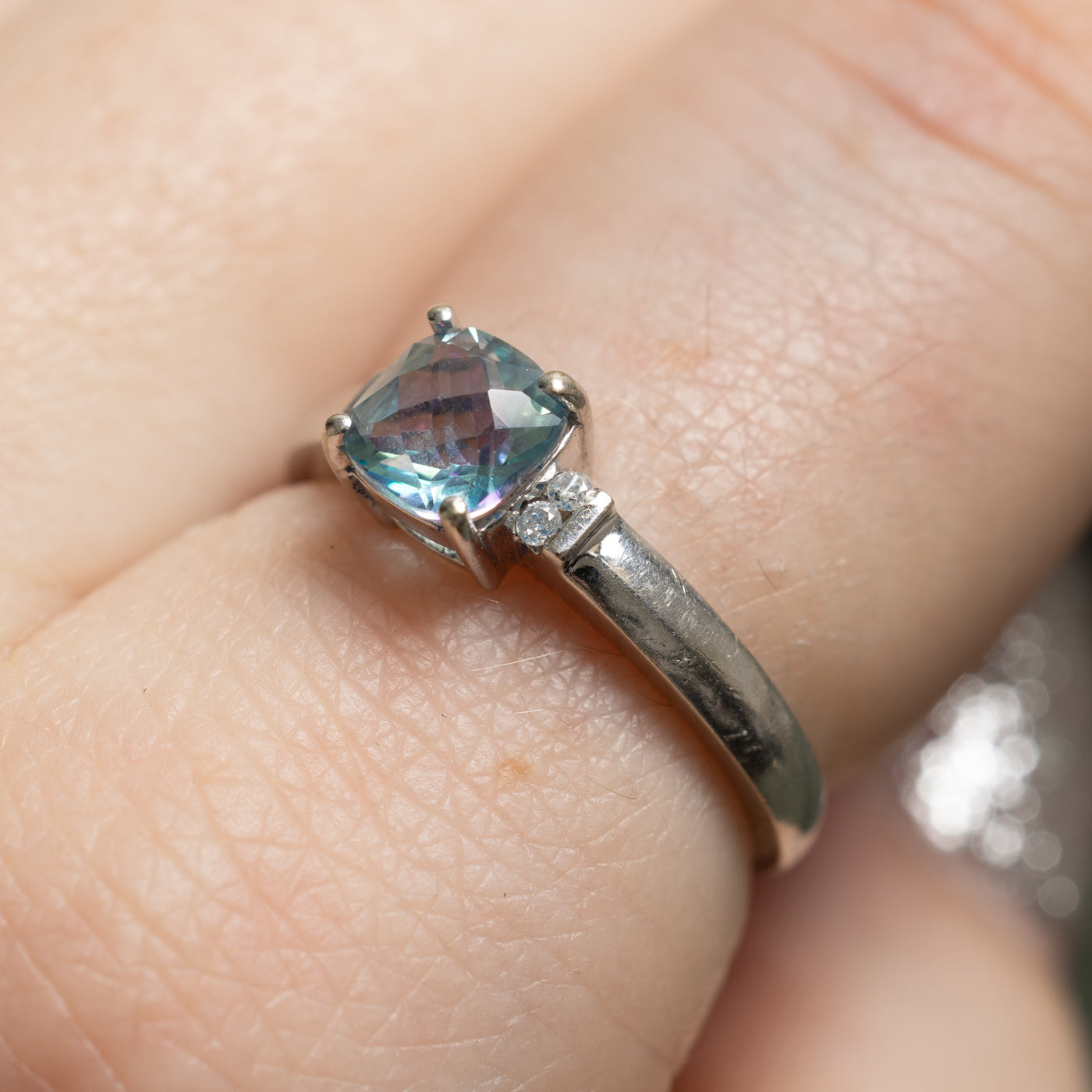 Mystic Topaz & Diamond Ring | 1.00ct, 0.04ctw | SZ 6.75 |