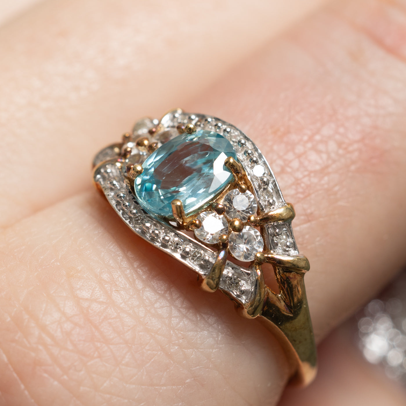 Topaz & Diamond Tapered Ring | 1.40ctw, 0.04ctw | SZ 10.25 |