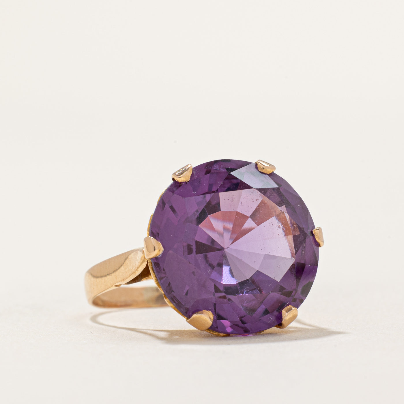 1996 Egypt Synthetic Purple Sapphire Ring | 12.00ct | SZ 5 |