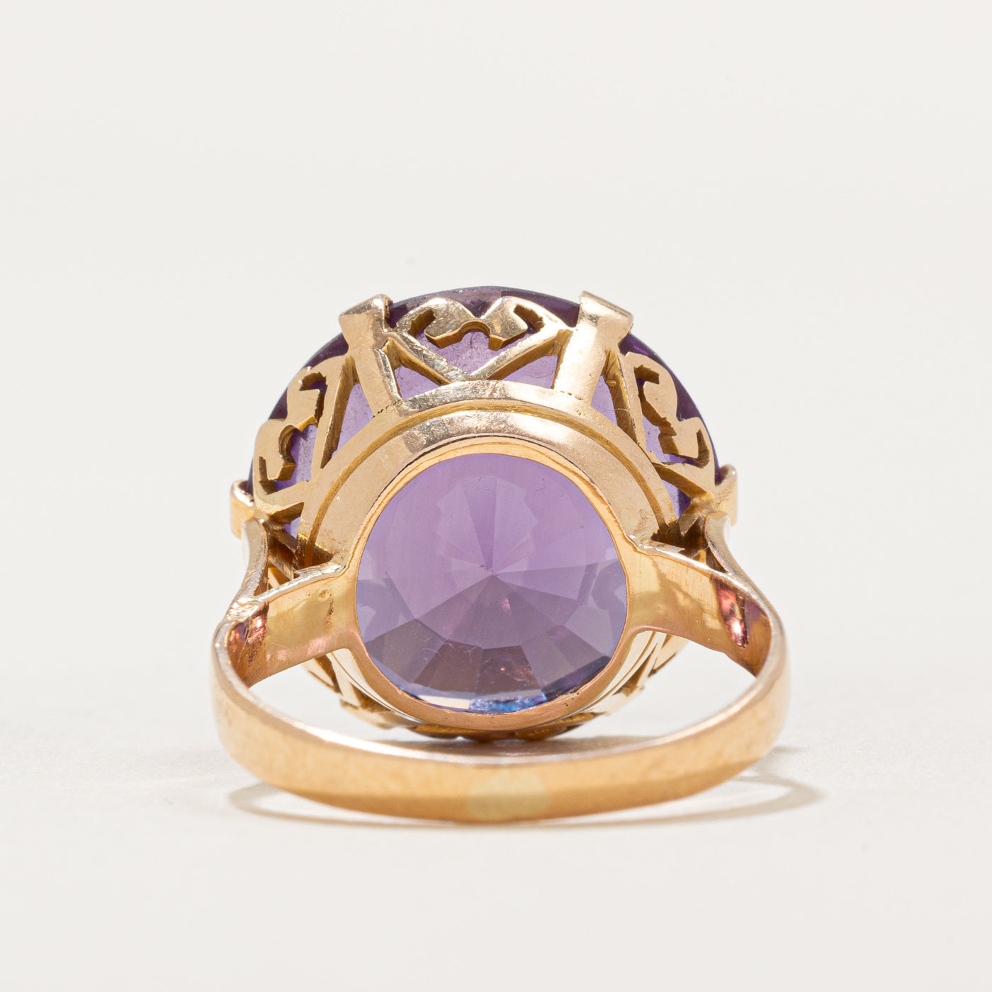 1996 Egypt Synthetic Purple Sapphire Ring | 12.00ct | SZ 5 |