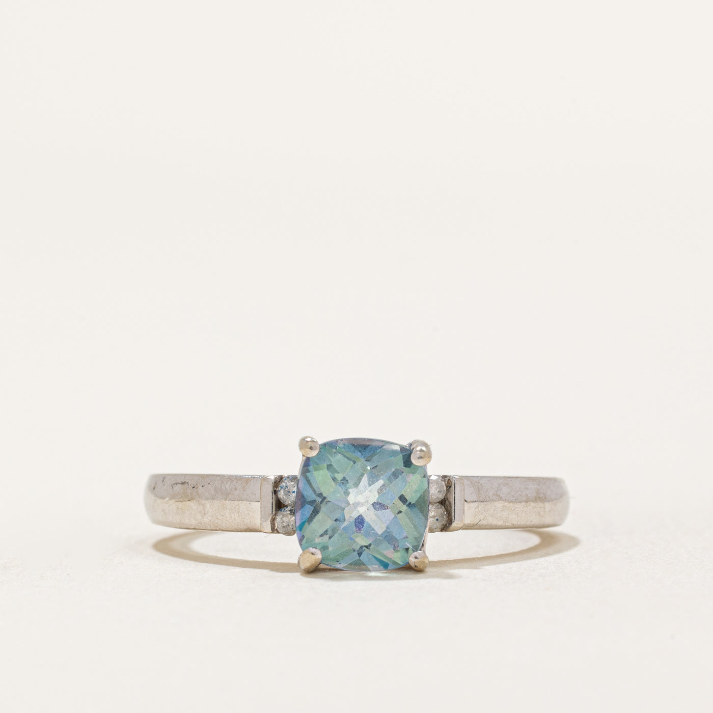 Mystic Topaz & Diamond Ring | 1.00ct, 0.04ctw | SZ 6.75 |