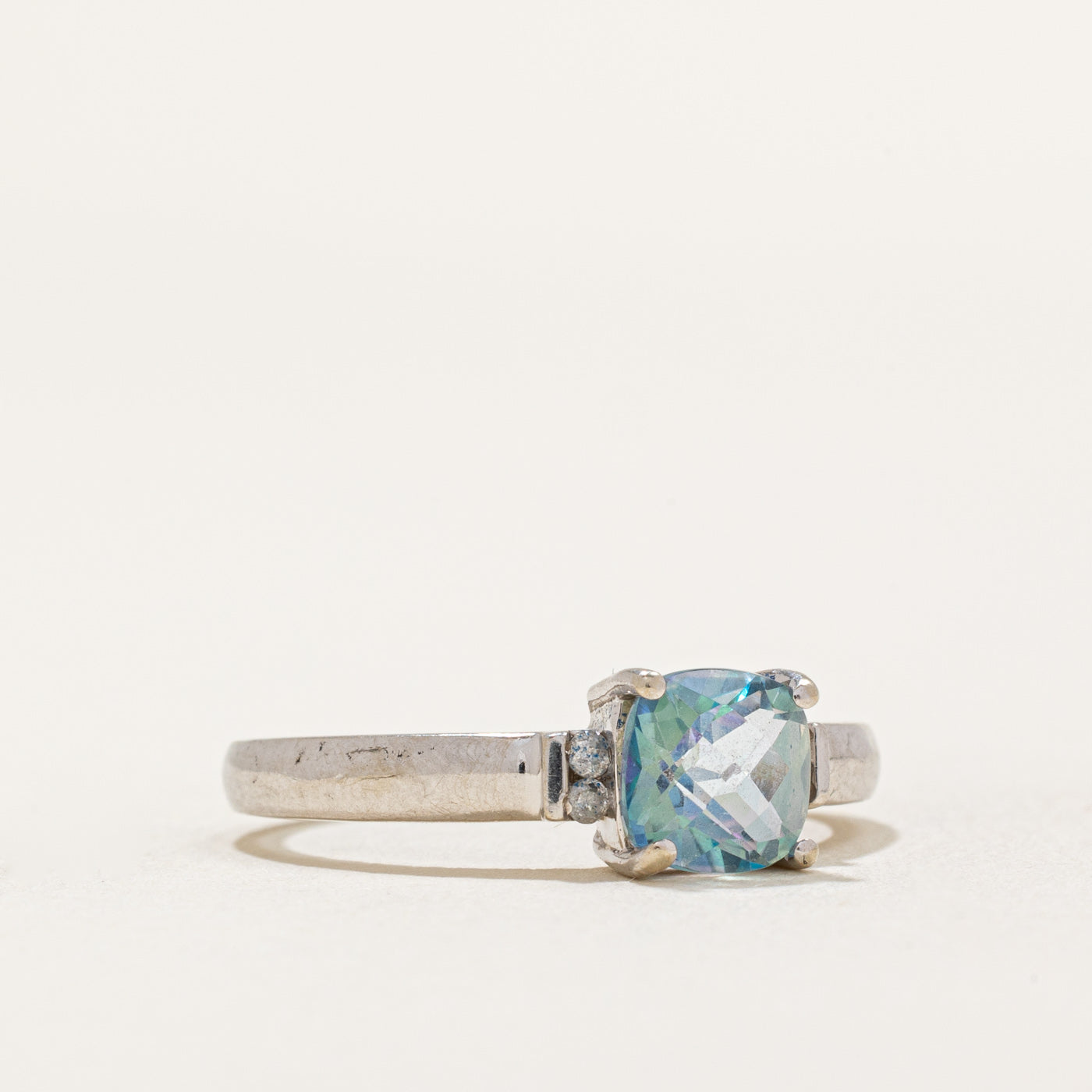 Mystic Topaz & Diamond Ring | 1.00ct, 0.04ctw | SZ 6.75 |