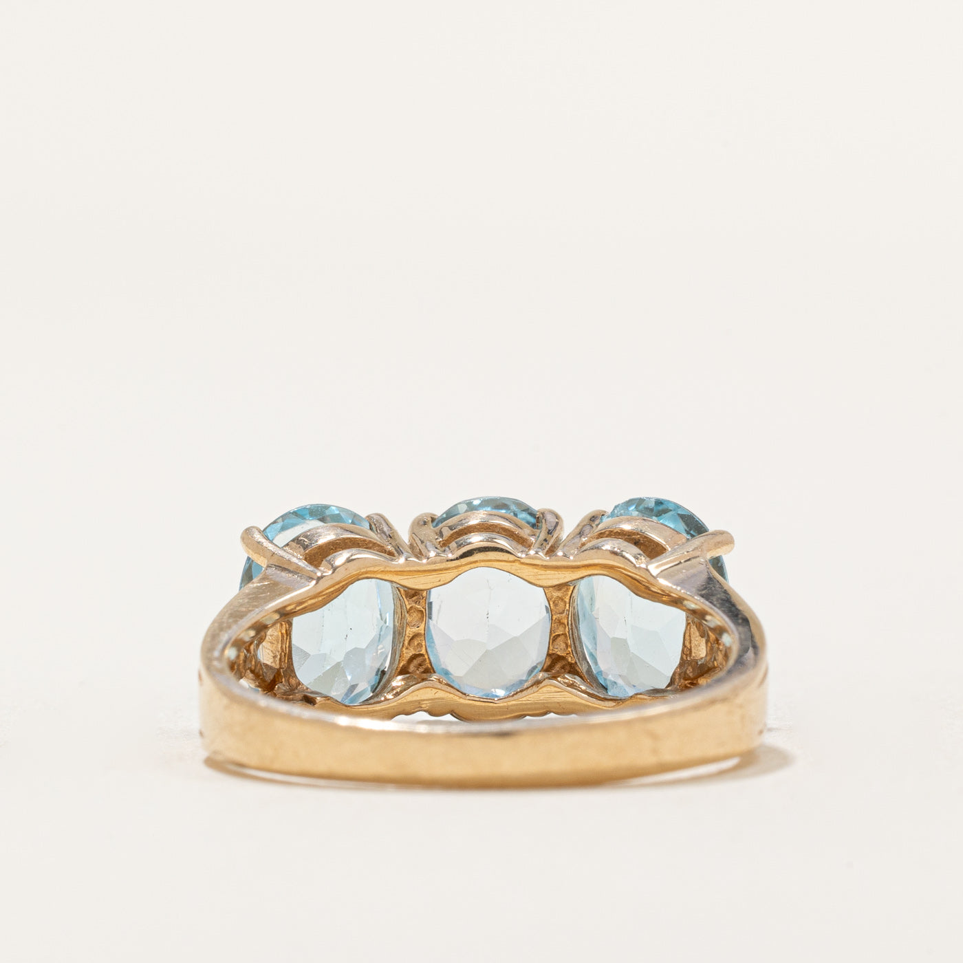 Bague cocktail trois pierres topaze | 3,85 ct | Taille 7 | 