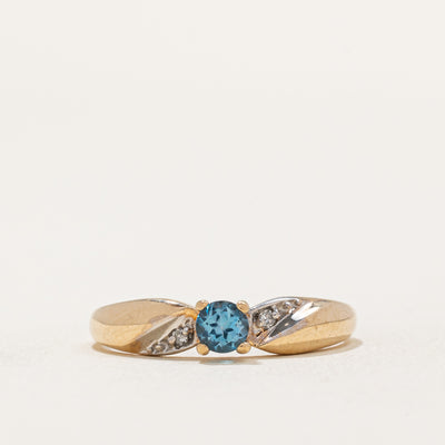 Topaz & Diamond Reverse Tapered Ring | 0.25ct, 0.01ctw | SZ 6.75 |