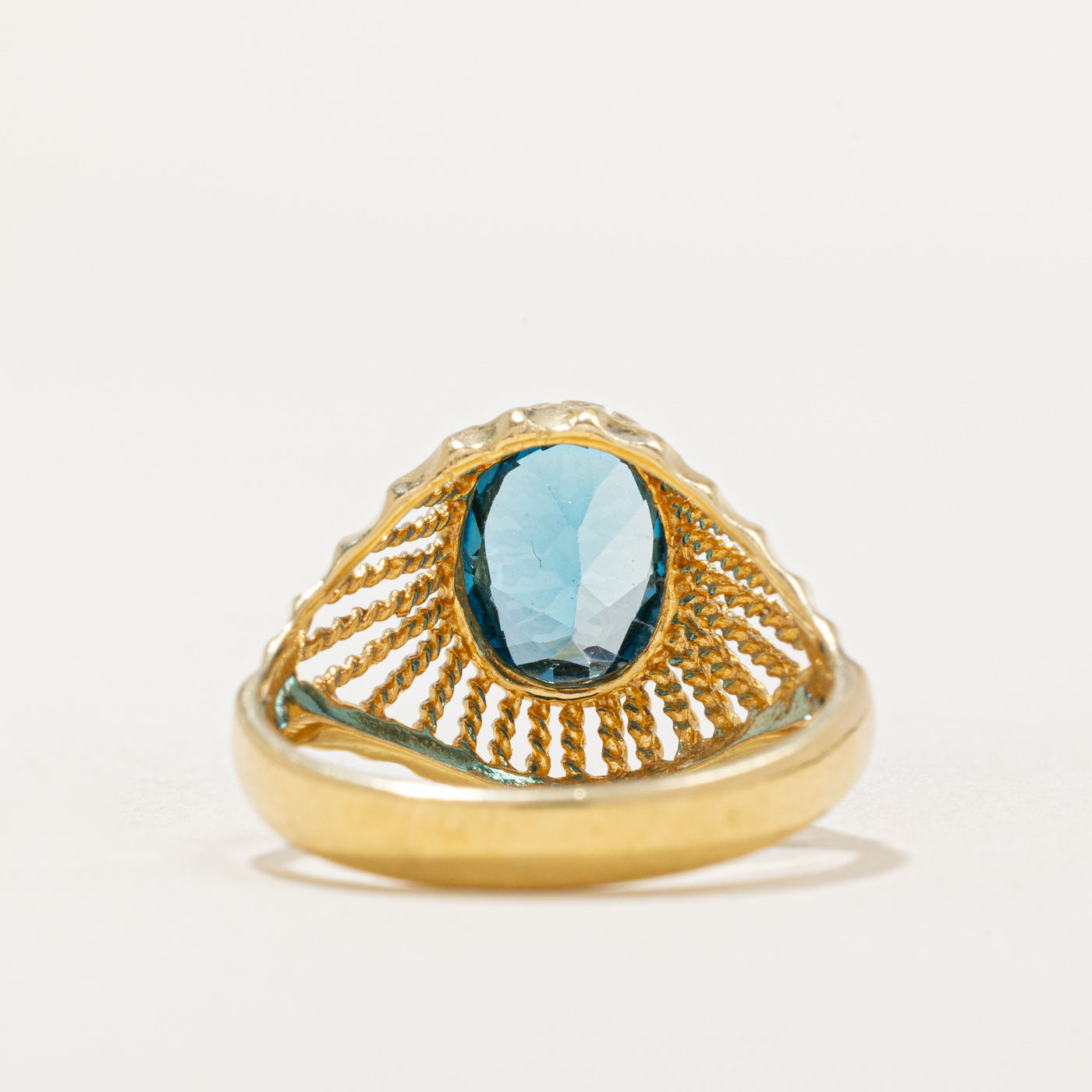 Topaz Textured Dome Ring | 1.60ct | SZ 7 |