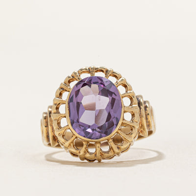 Synthetic Colour Change Sapphire Cocktail Ring | 2.65ct | SZ 6.25 |