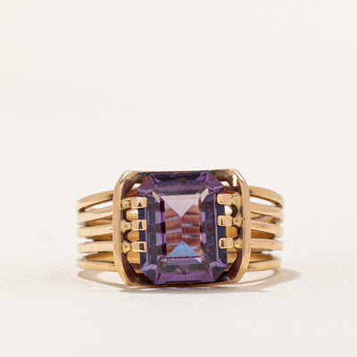 Synthetic Colour Change Sapphire Cocktail Ring | 4.20ct | SZ 8 |