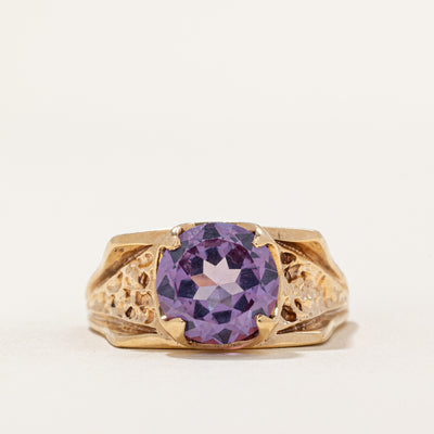Synthetic Colour Change Sapphire Cocktail Ring | 3.60ct | SZ 9.5 |