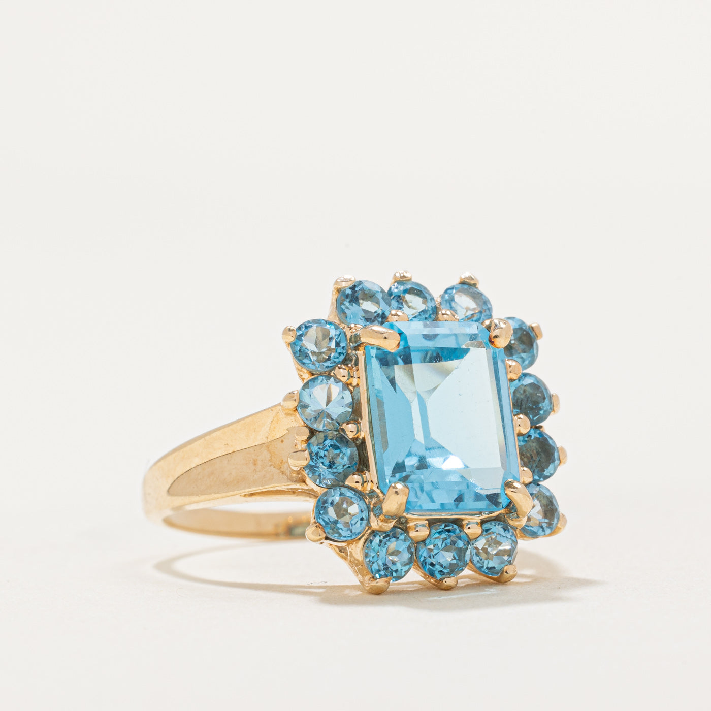 Topaz Halo Cocktail Ring | 3.14ctw | SZ 6.25 |