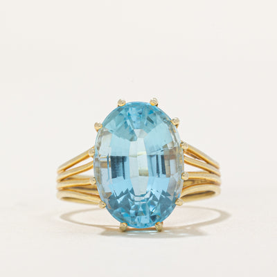 Oval Cut Topaz Cocktail Ring | 7.00ct | SZ 7.25 |