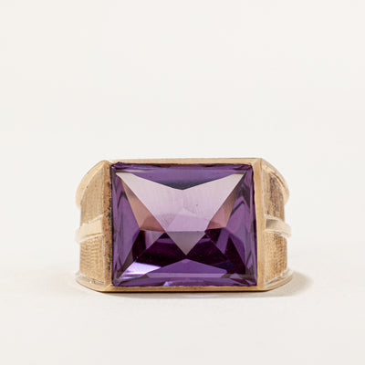 Synthetic Colour Changing Purple Sapphire Cocktail Ring | 11.00ct | SZ 9.5 |