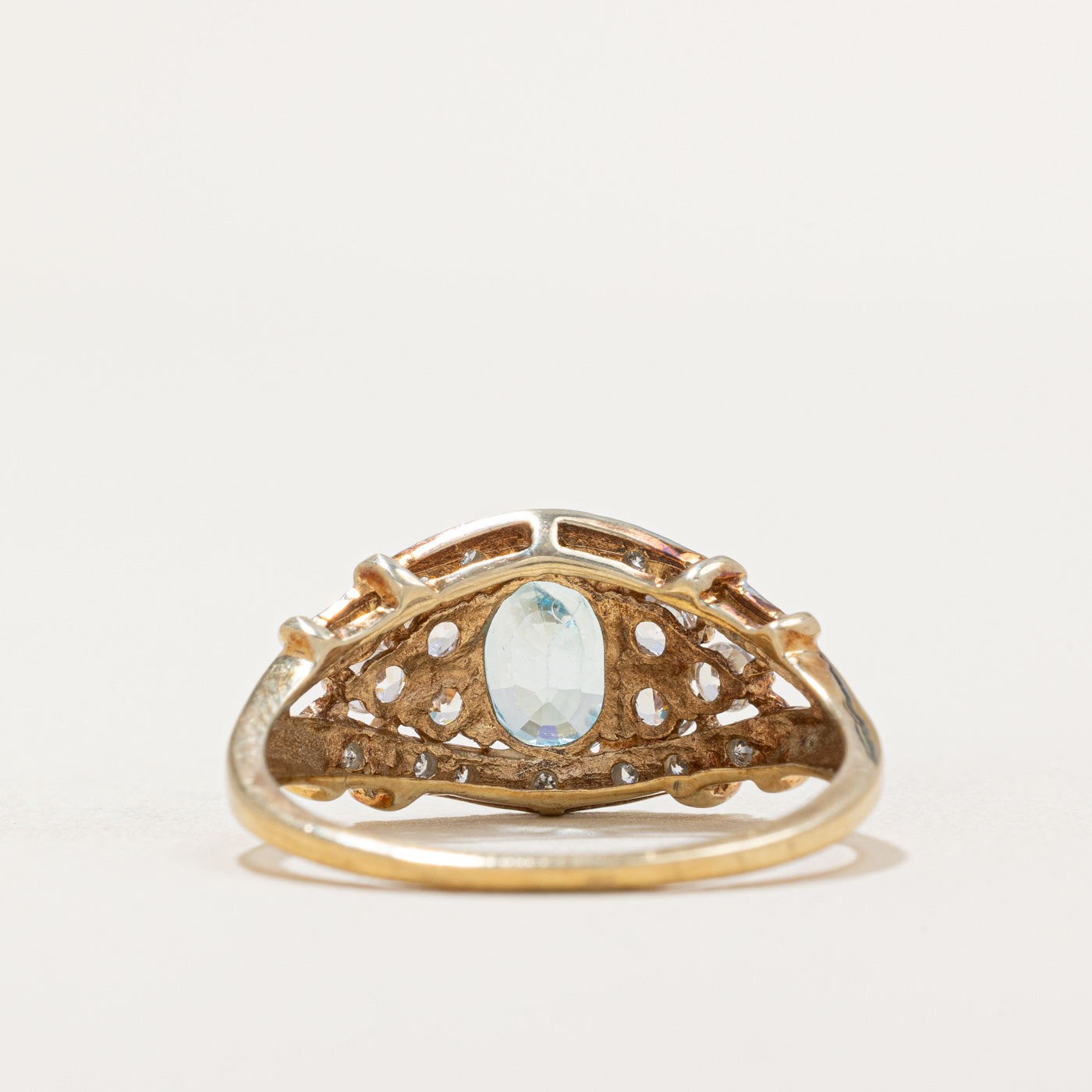 Topaz & Diamond Tapered Ring | 1.40ctw, 0.04ctw | SZ 10.25 |