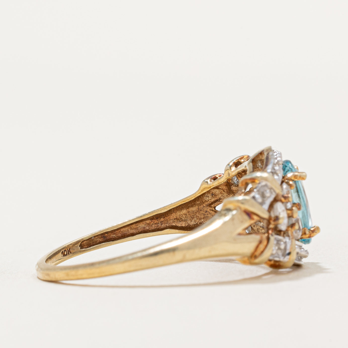 Topaz & Diamond Tapered Ring | 1.40ctw, 0.04ctw | SZ 10.25 |