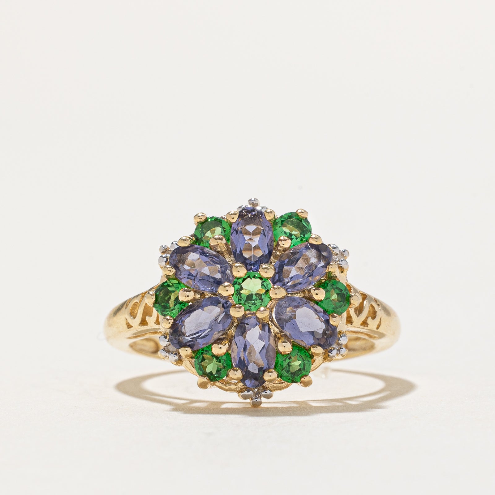 Multi-Gemstone & Diamond Cocktail Ring | 1.50ctw, 0.03ctw | SZ 8