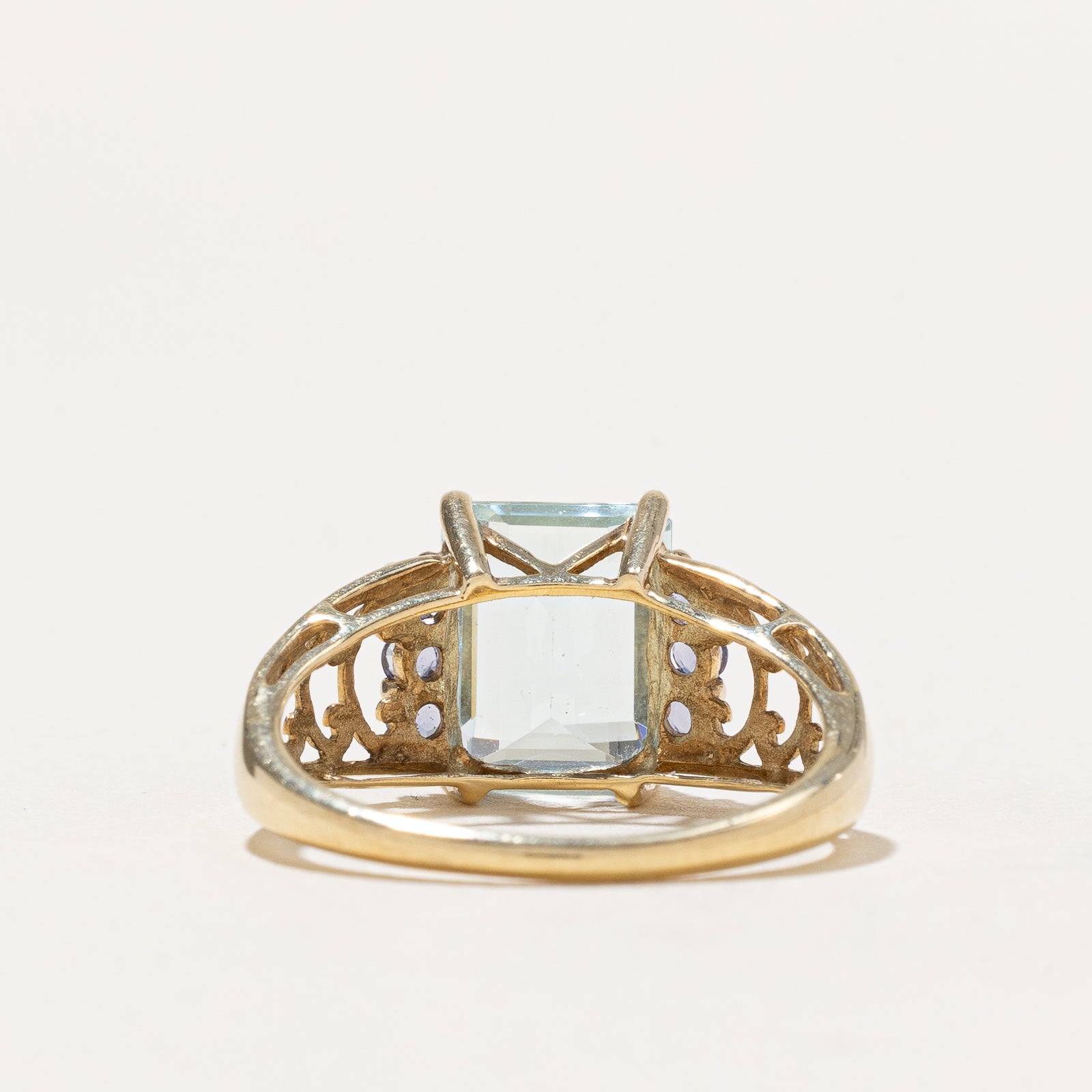Aquamarine & Tanzanite Cocktail Ring | 3.18ctw | SZ 8