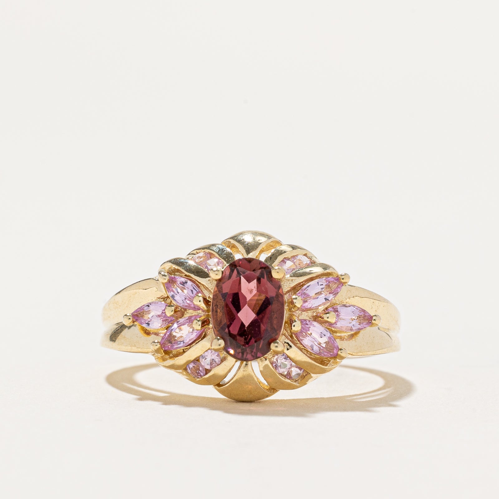 Tourmaline & Pink Sapphire Cocktail Ring | 1.25ctw | SZ 8