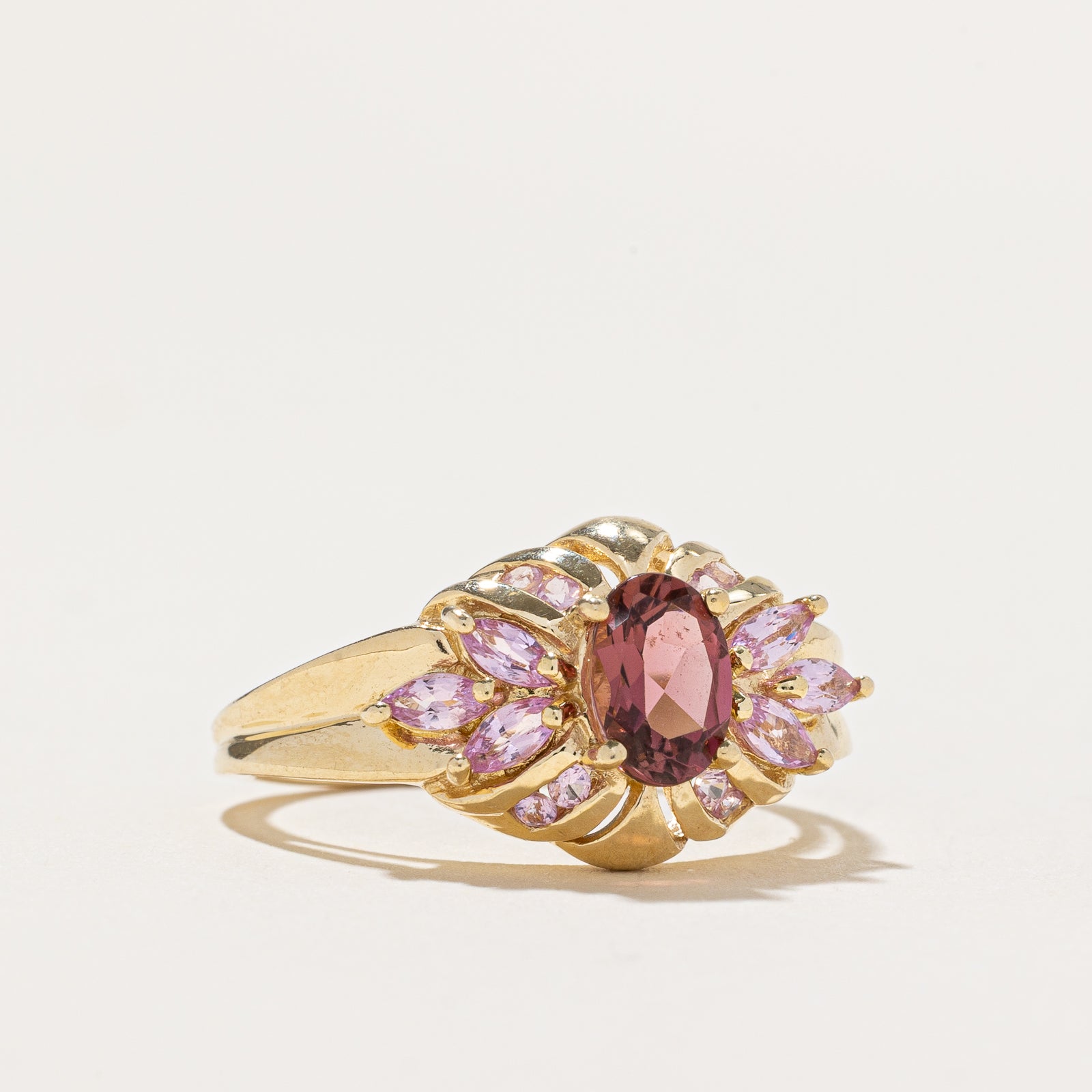 Tourmaline & Pink Sapphire Cocktail Ring | 1.25ctw | SZ 8