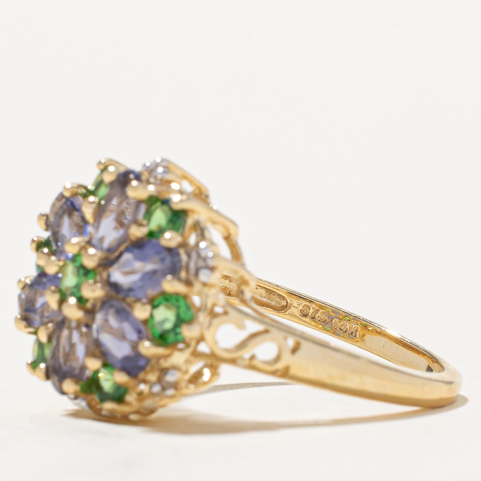 Multi-Gemstone & Diamond Cocktail Ring | 1.50ctw, 0.03ctw | SZ 8
