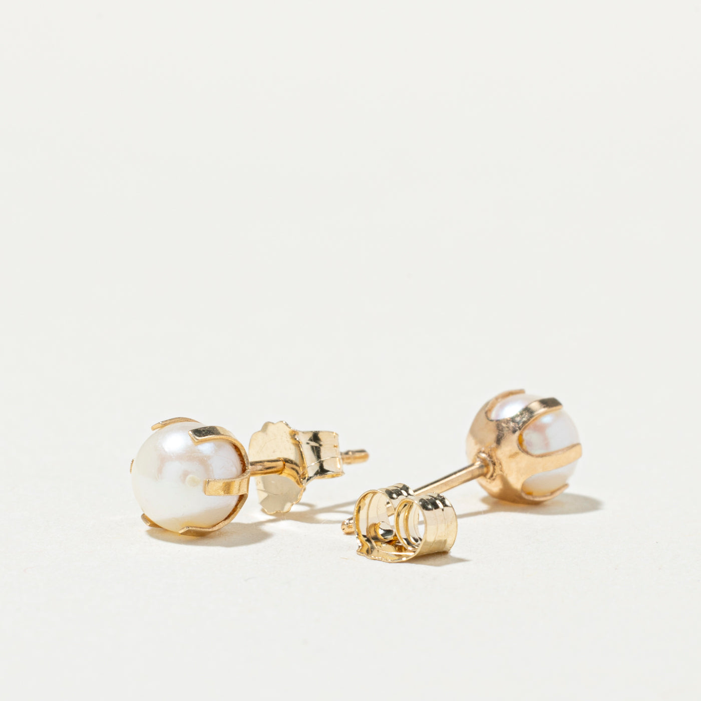 14K Pearl Petite Stud Earrings