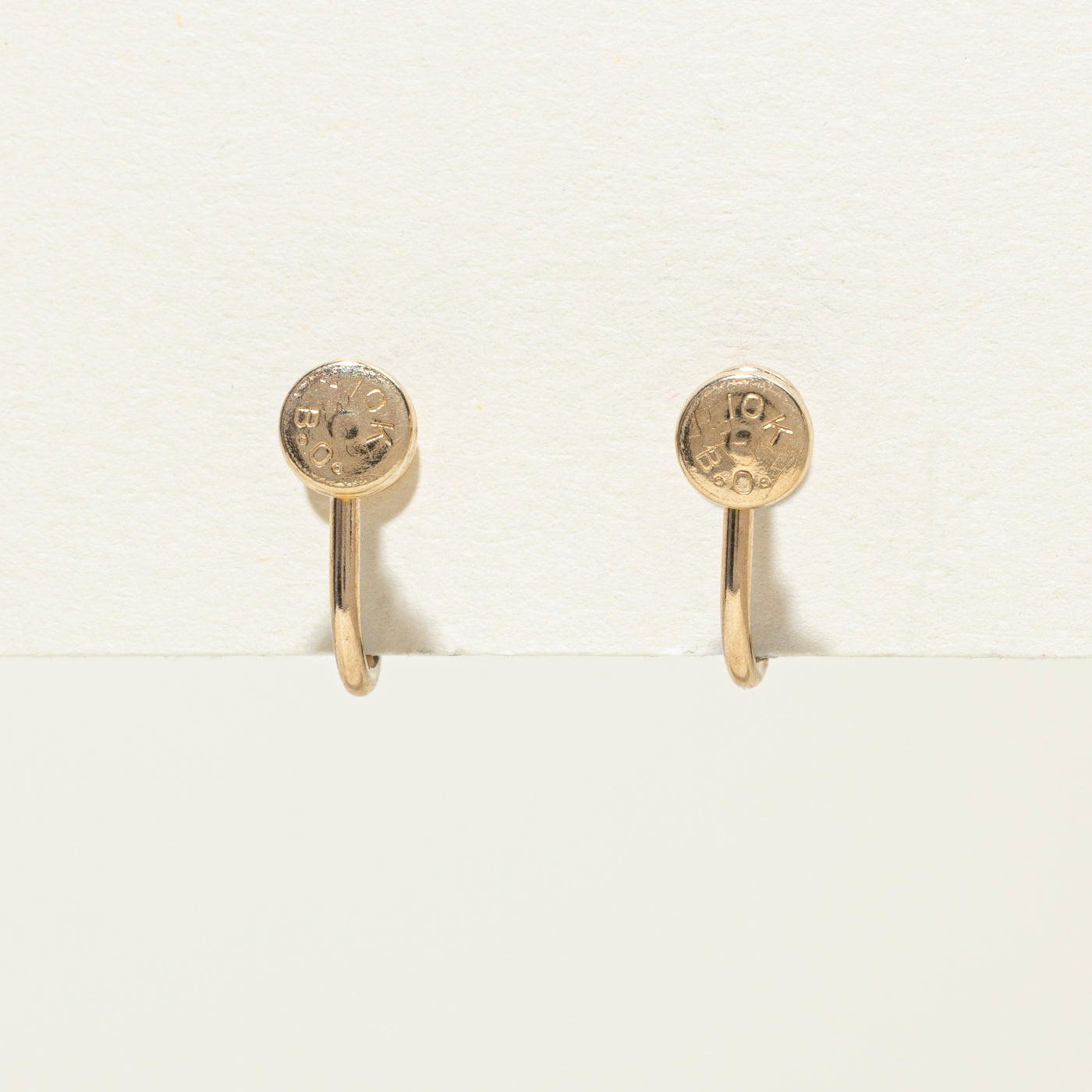 Boucles d'oreilles à clip en or 10 carats avec perles