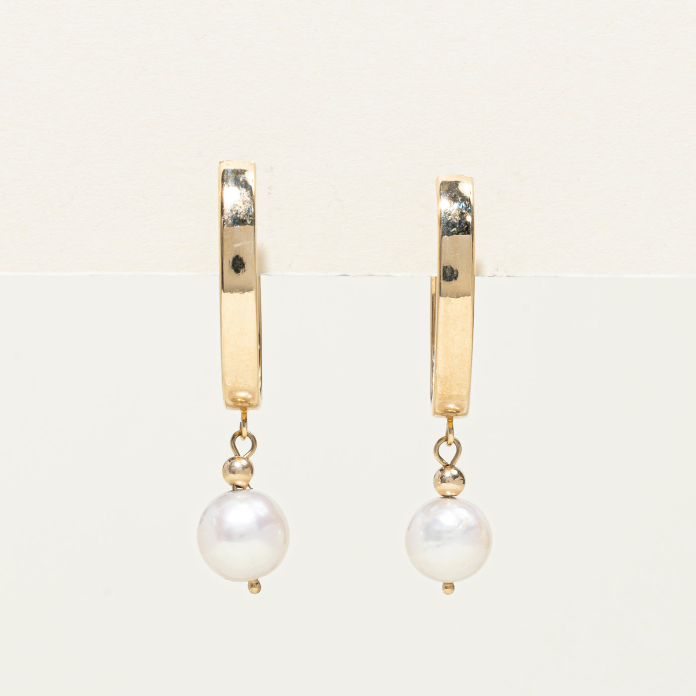 14K Pearl Drop Earrings