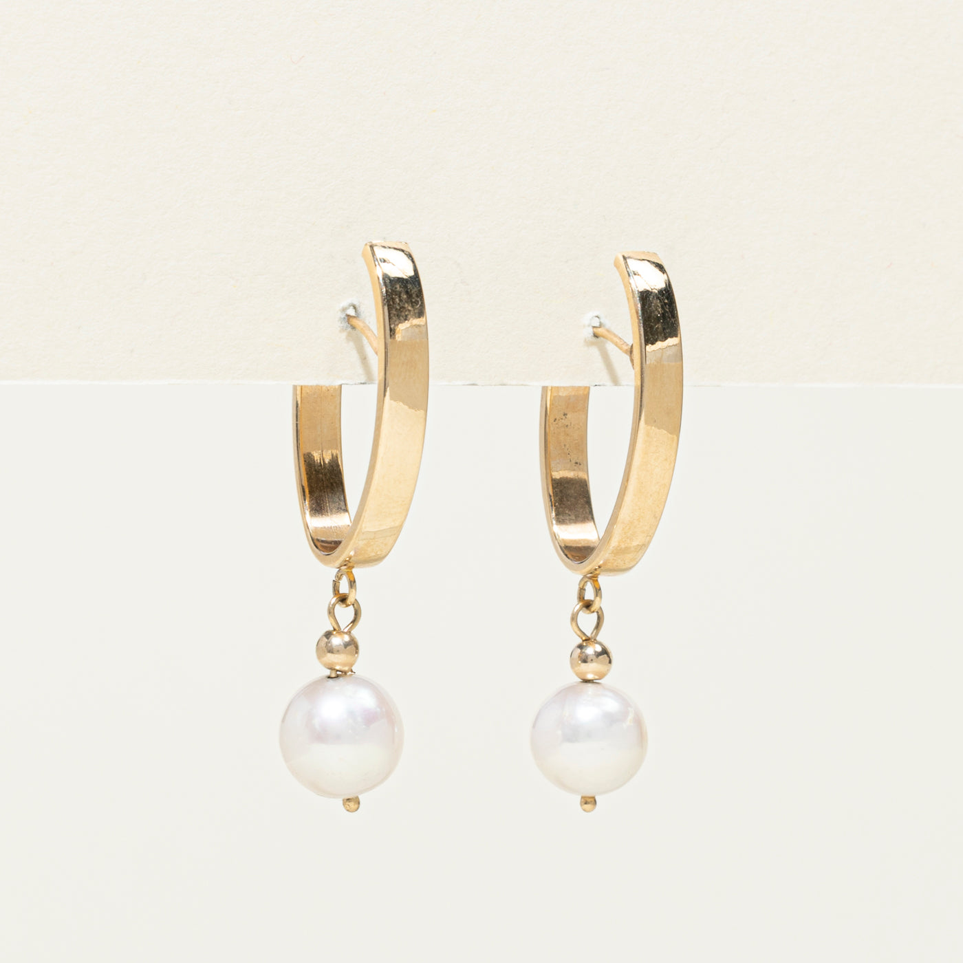 14K Pearl Drop Earrings
