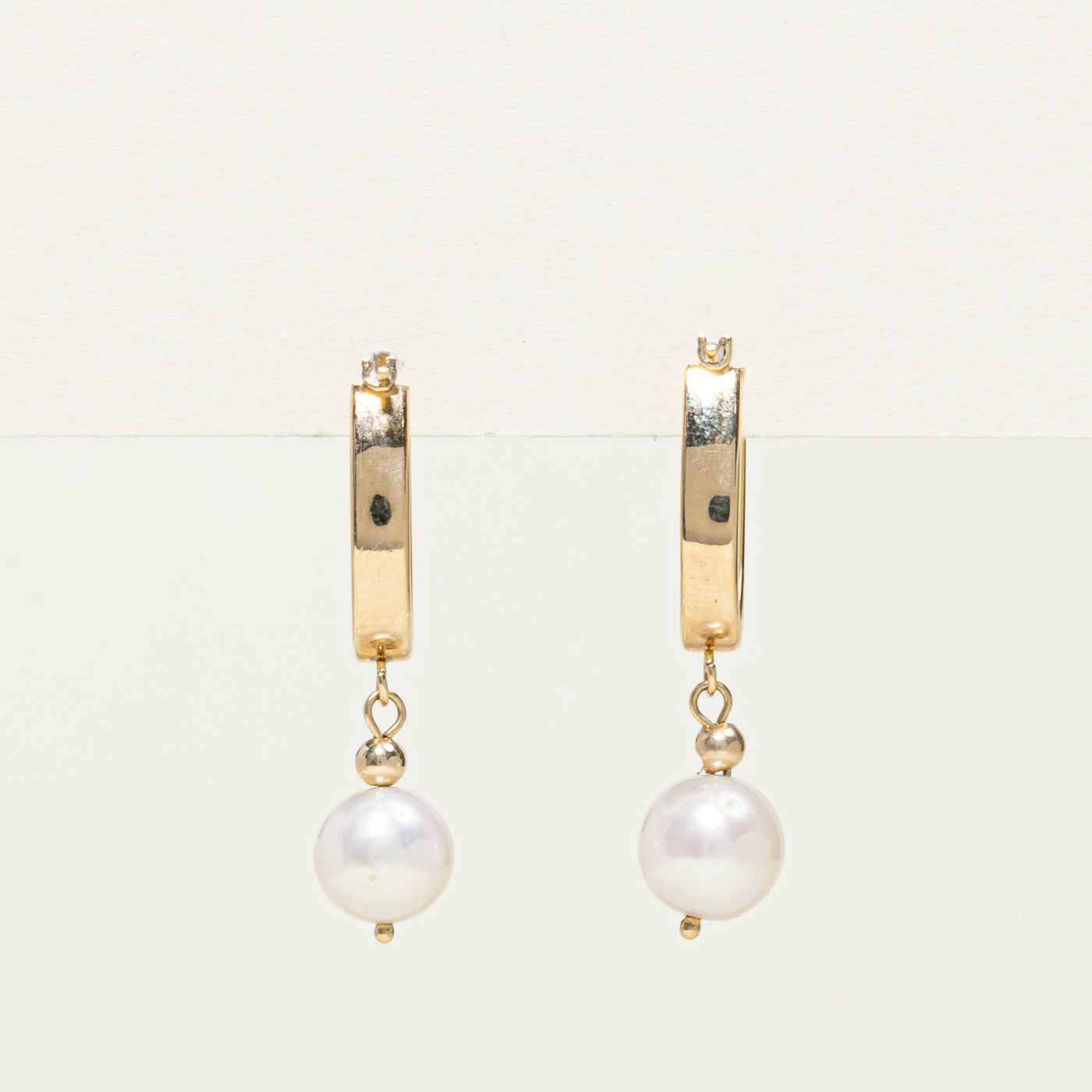Boucles d'oreilles pendantes en perles 14 carats