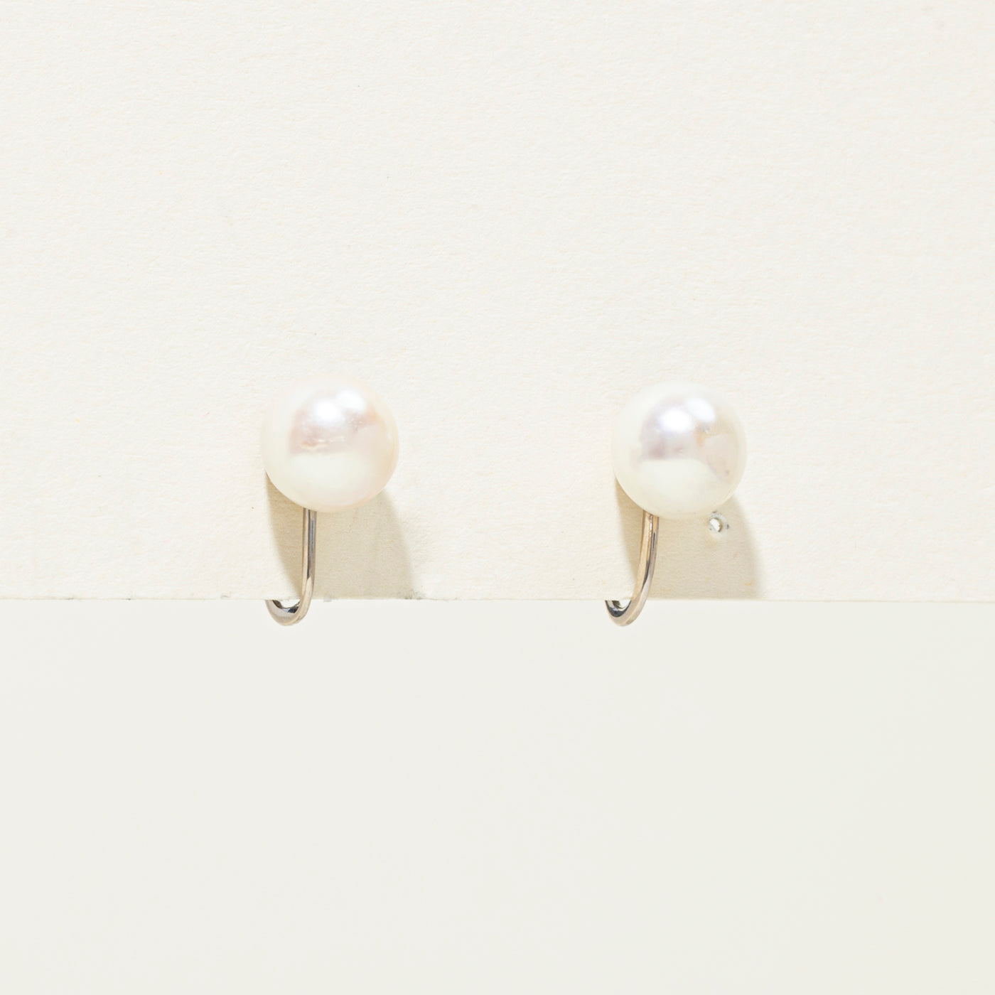 Boucles d'oreilles à clip en perles 14 carats