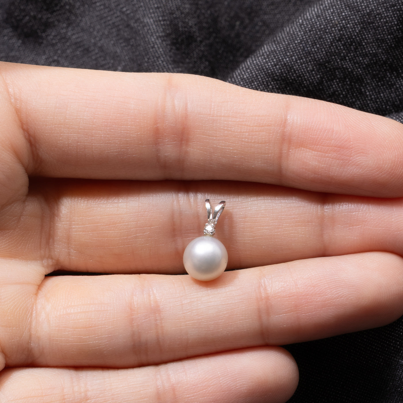 14k Pearl & Diamond Pendant