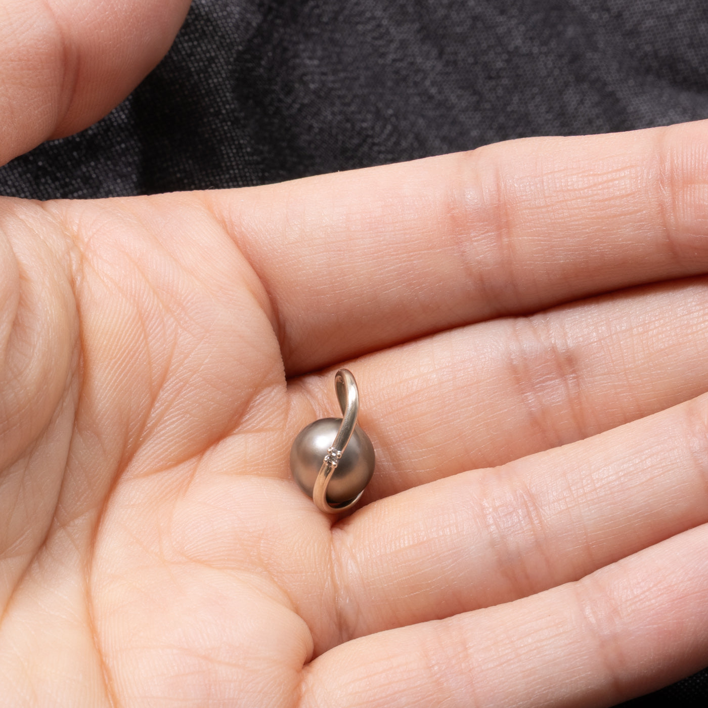 14k Pearl & Diamond Pendant