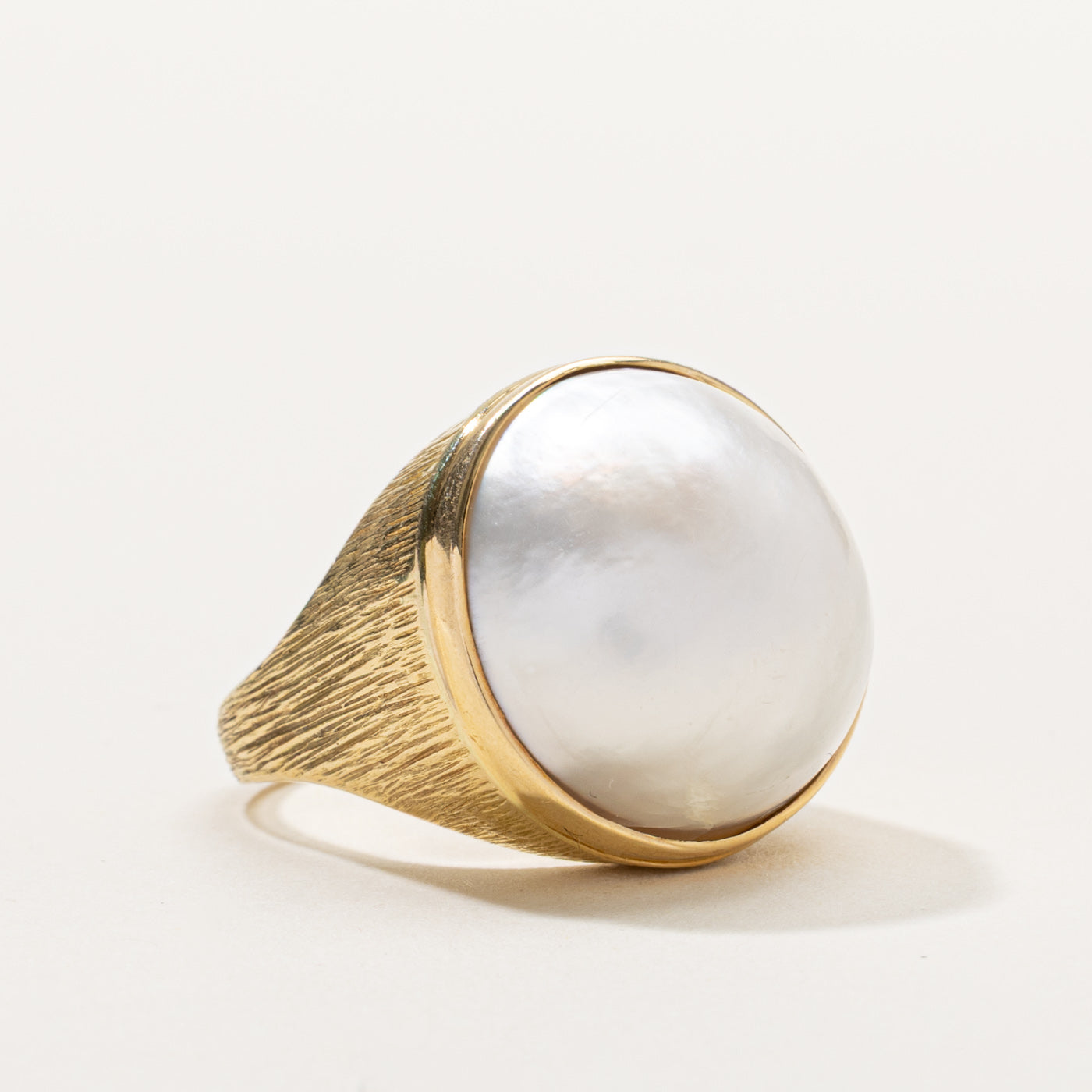 18k Mabé Pearl Cocktail Ring | SZ 9
