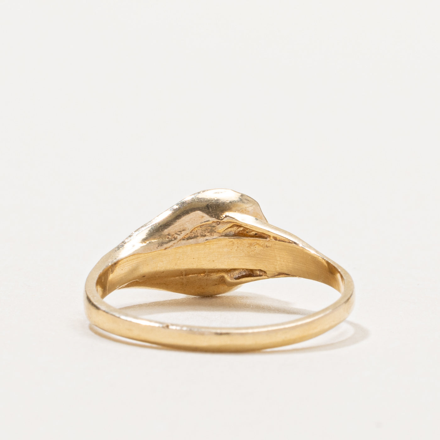 14k Pearl Tapered Ring | SZ 6.75