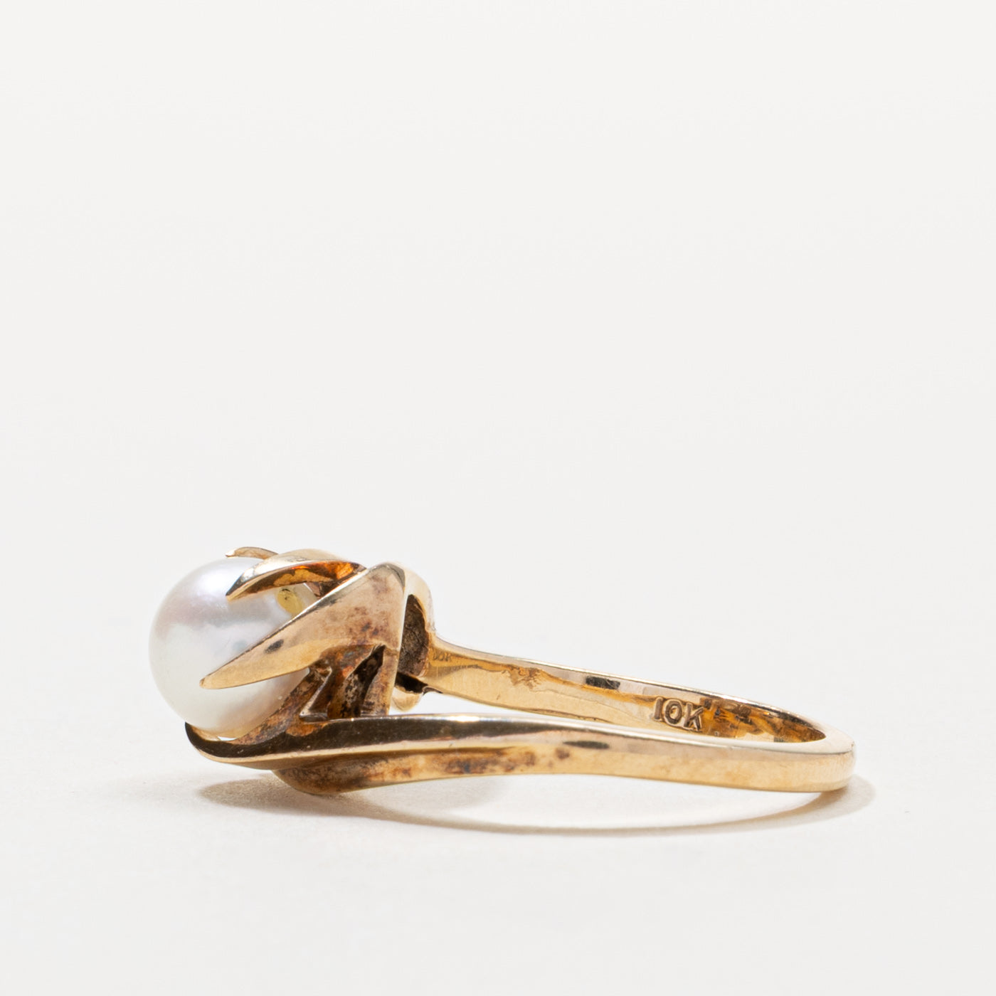 10k Pearl Grooved Bypass Ring | SZ 5