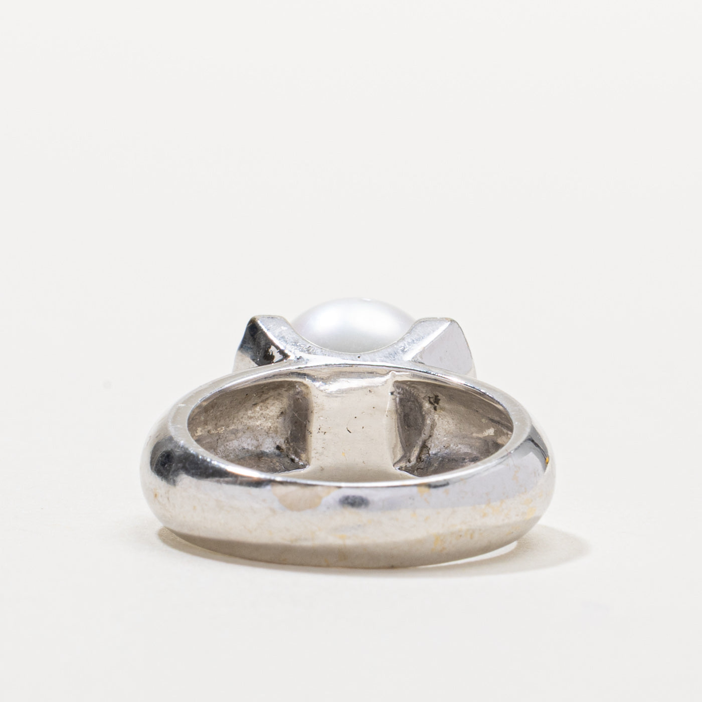 18k Pearl & Diamond Accented Ring | SZ 6.5