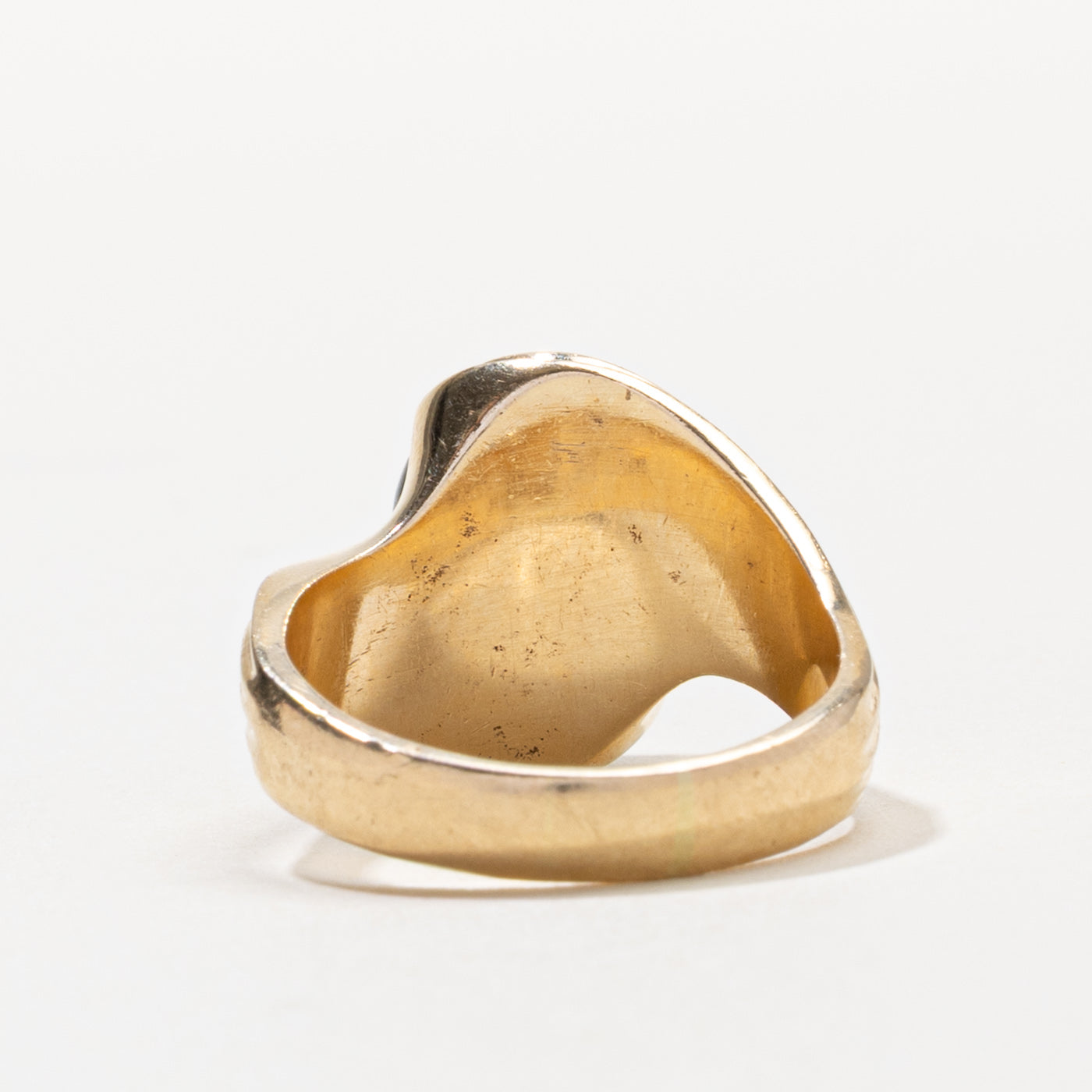 14k Pearl Grooved Bypass Ring | SZ 7.25