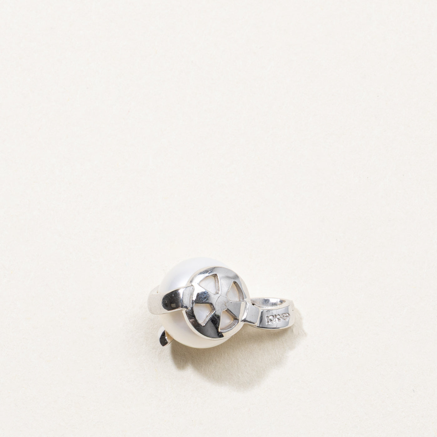 10k Wrapped Pearl & Diamond Pendant