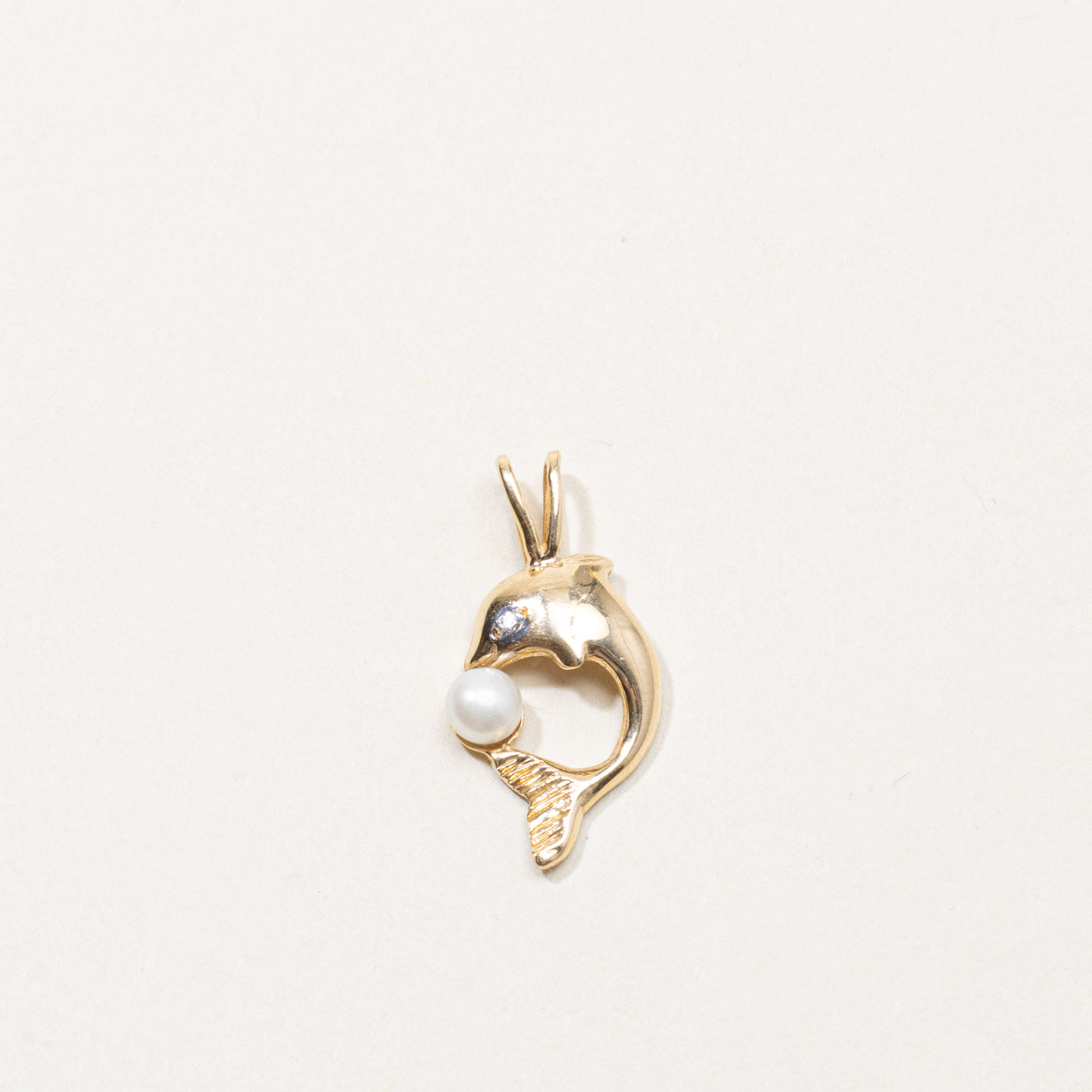 10k Pearl Dolphin Pendant