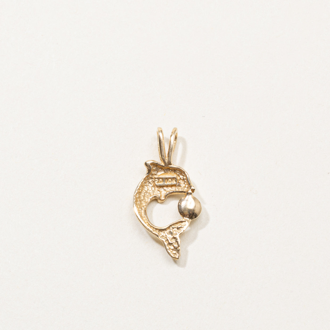 10k Pearl Dolphin Pendant