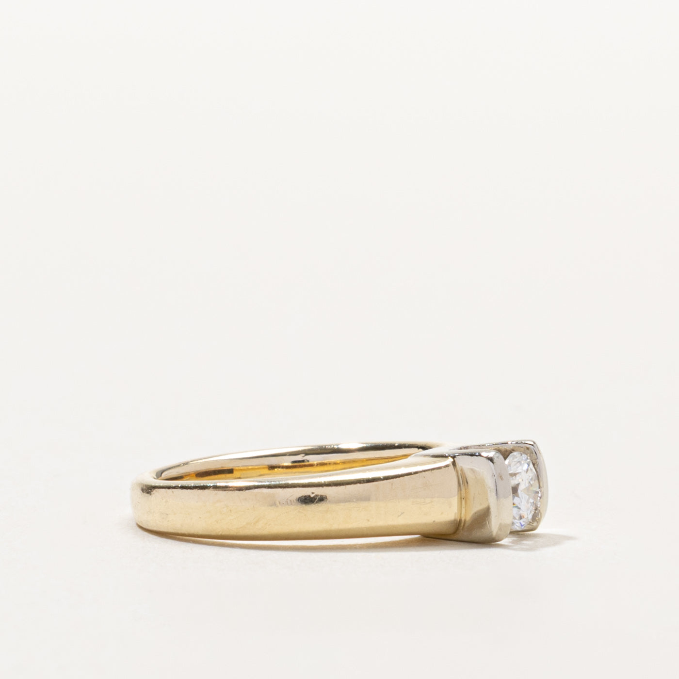 14k Round Brilliant Cut Tension Set Diamond Ring | 0.23ct SI2 H/I | SZ 4