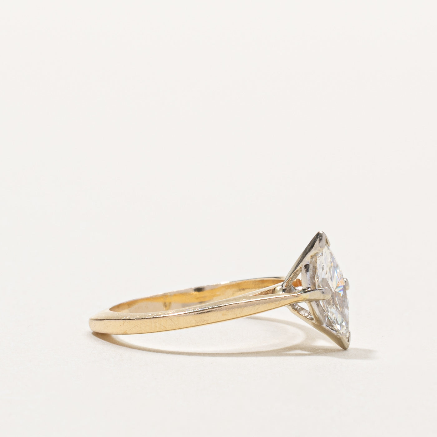 14k Marquise Cut Solitaire Diamond Ring | 0.47ct SI1 H/I | SZ 5