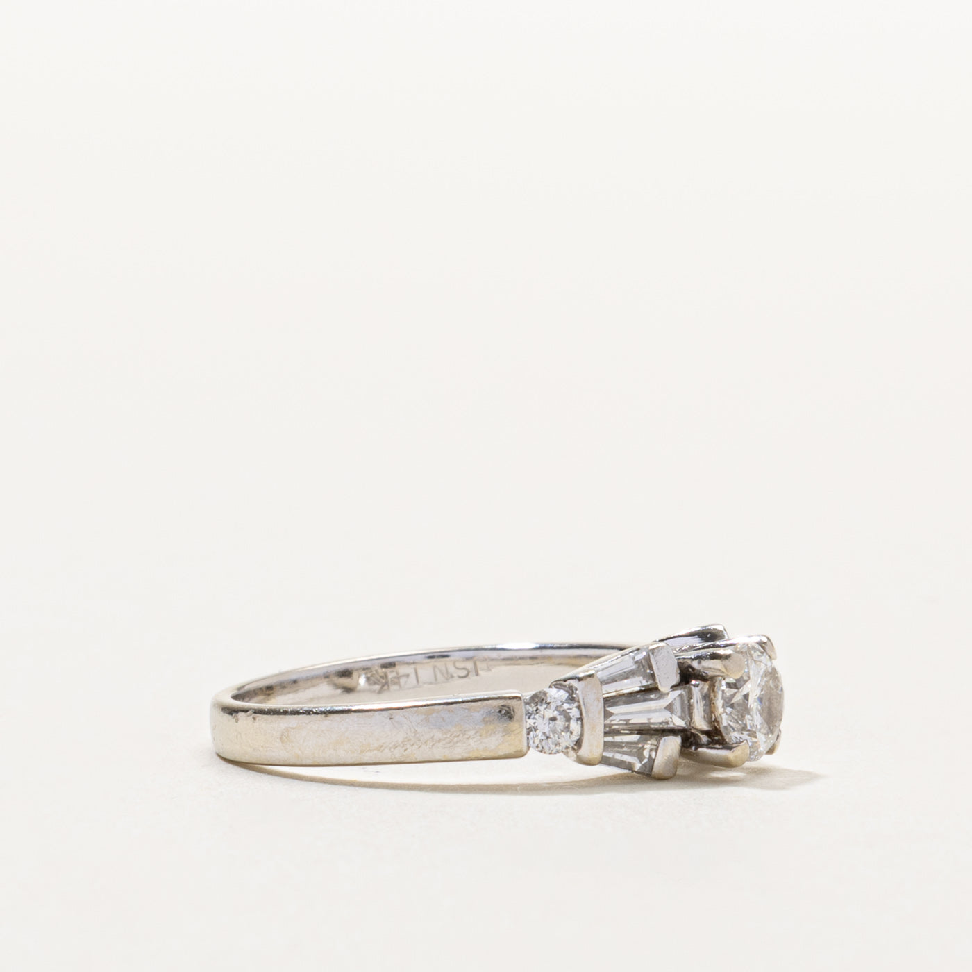 14k Diamond Multi Cut Accented Ring | 0.43ct SI2 G/H, 0.27ctw | SZ 6.75