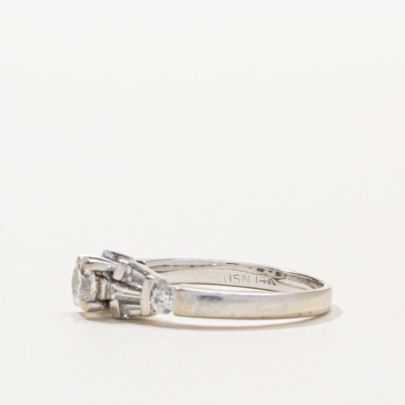 14k Diamond Multi Cut Accented Ring | 0.43ct SI2 G/H, 0.27ctw | SZ 6.75
