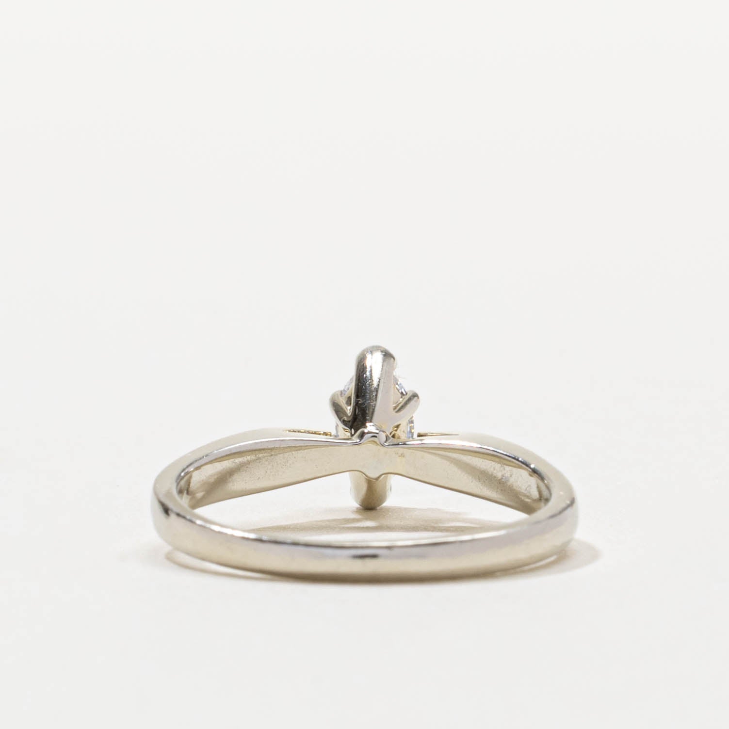 18k Marquise Cut Solitaire Diamond Ring | 0.35ct SI1 G/H | SZ 5.25