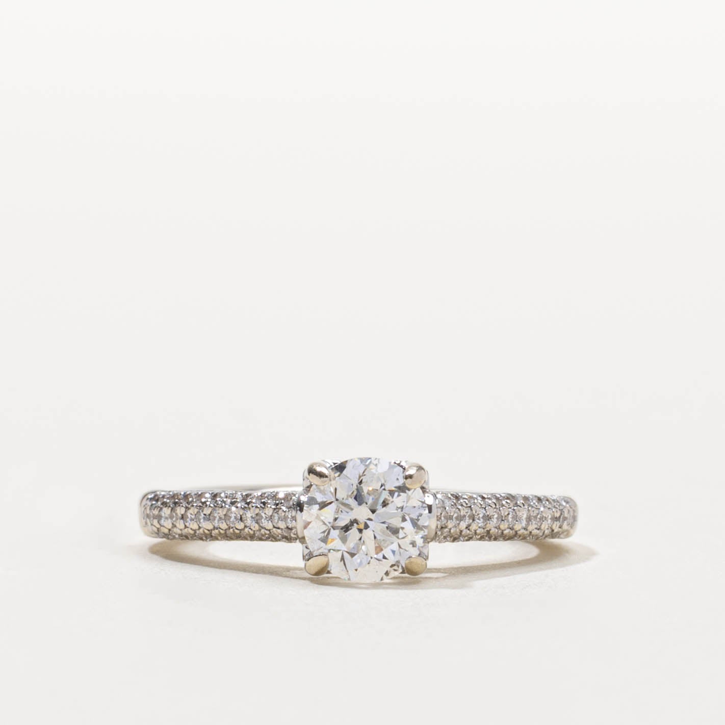 14k Diamond Pavé Set Accented Ring | 0.70ct I1 E, 0.30ctw | SZ 4
