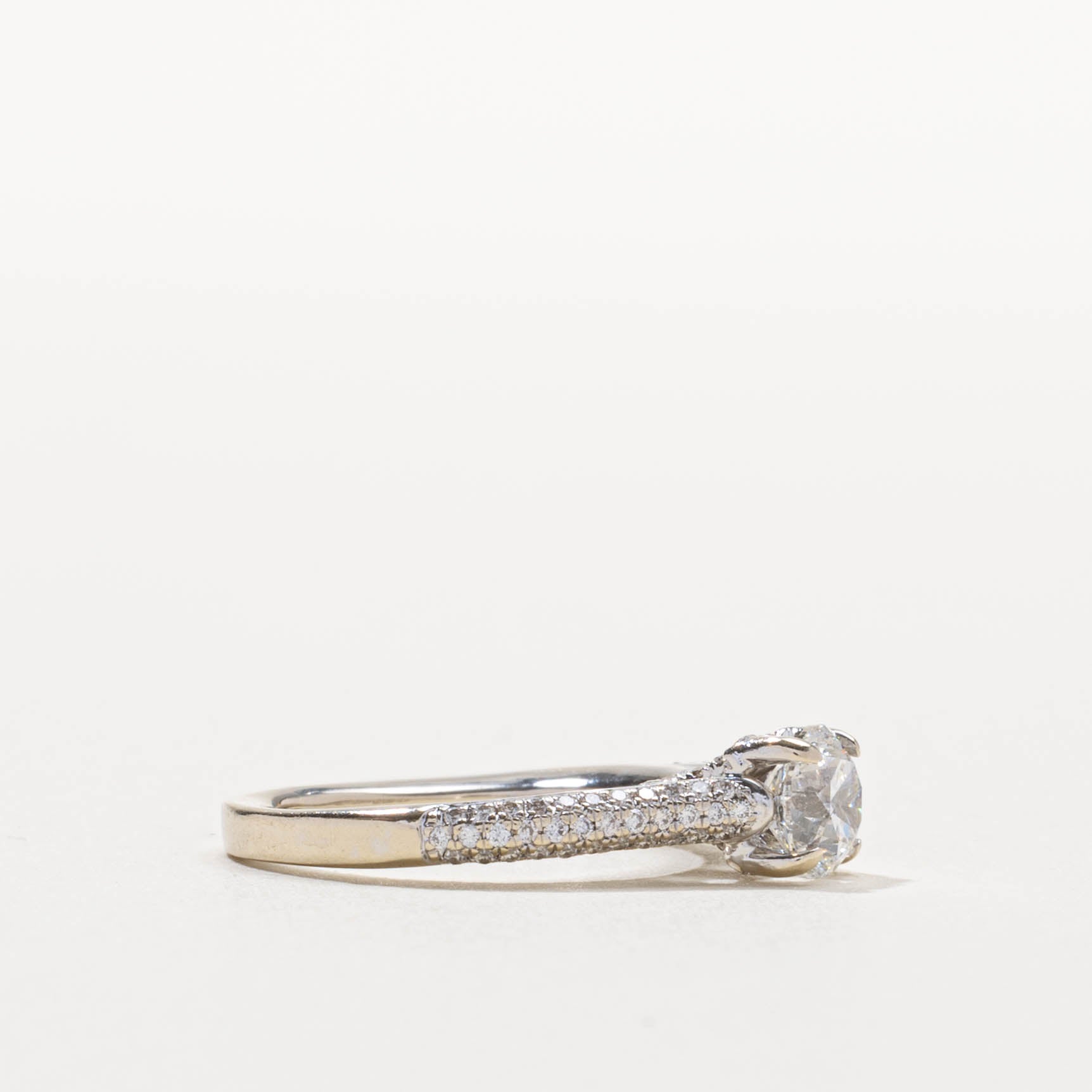 14k Diamond Pavé Set Accented Ring | 0.70ct I1 E, 0.30ctw | SZ 4