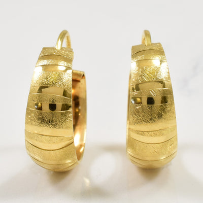18k Yellow Gold Hoop Earrings |
