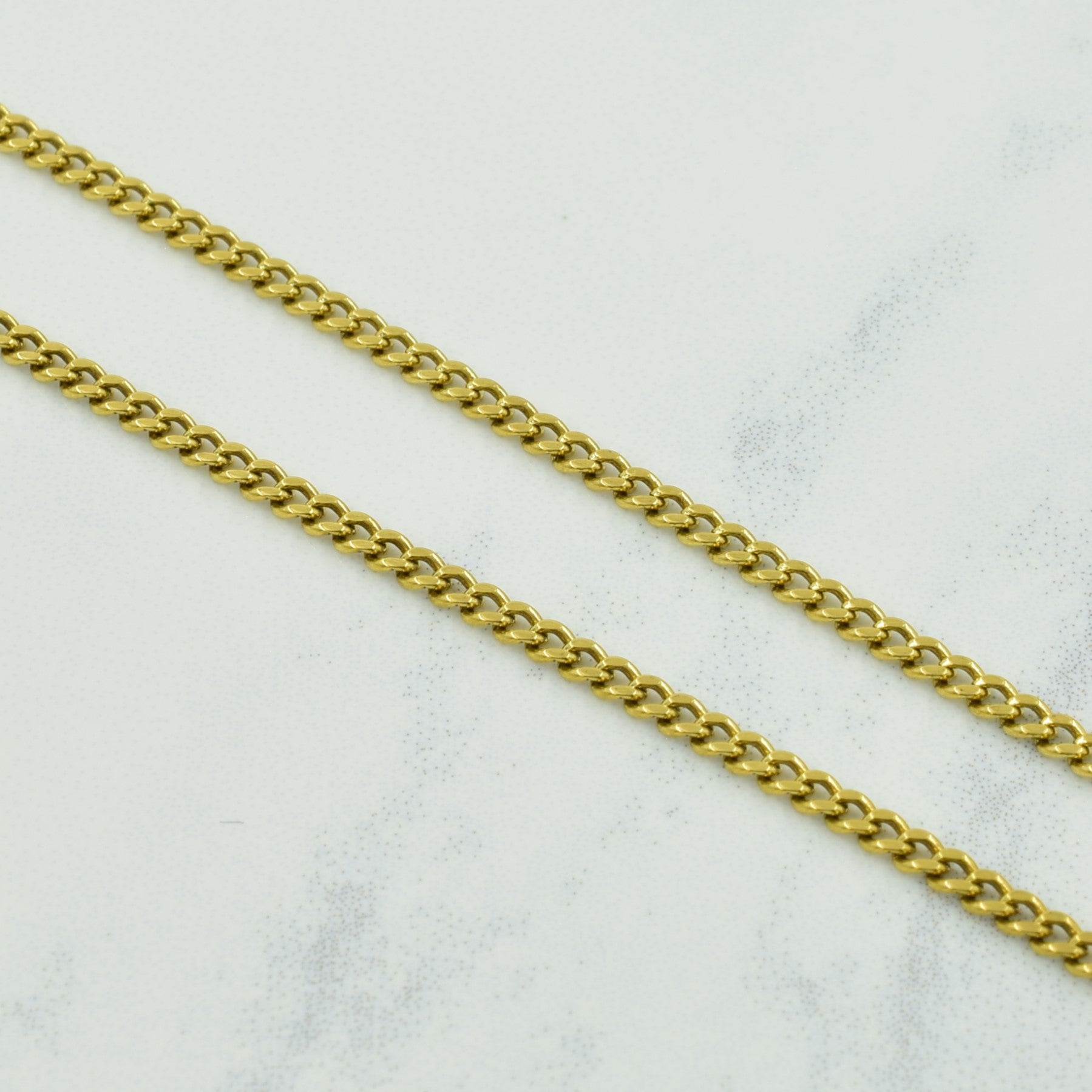Vintage Italian 18k Yellow Gold Curb Chain | 23.5" |