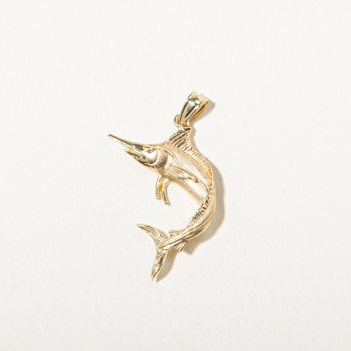 14k Yellow Gold Marlin Pendant